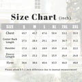 SUSCLUDE hoodie size chart (inches): chest, center back length, shoulder, sleeve, hem, with 0.5¨C1" manual tolerance.