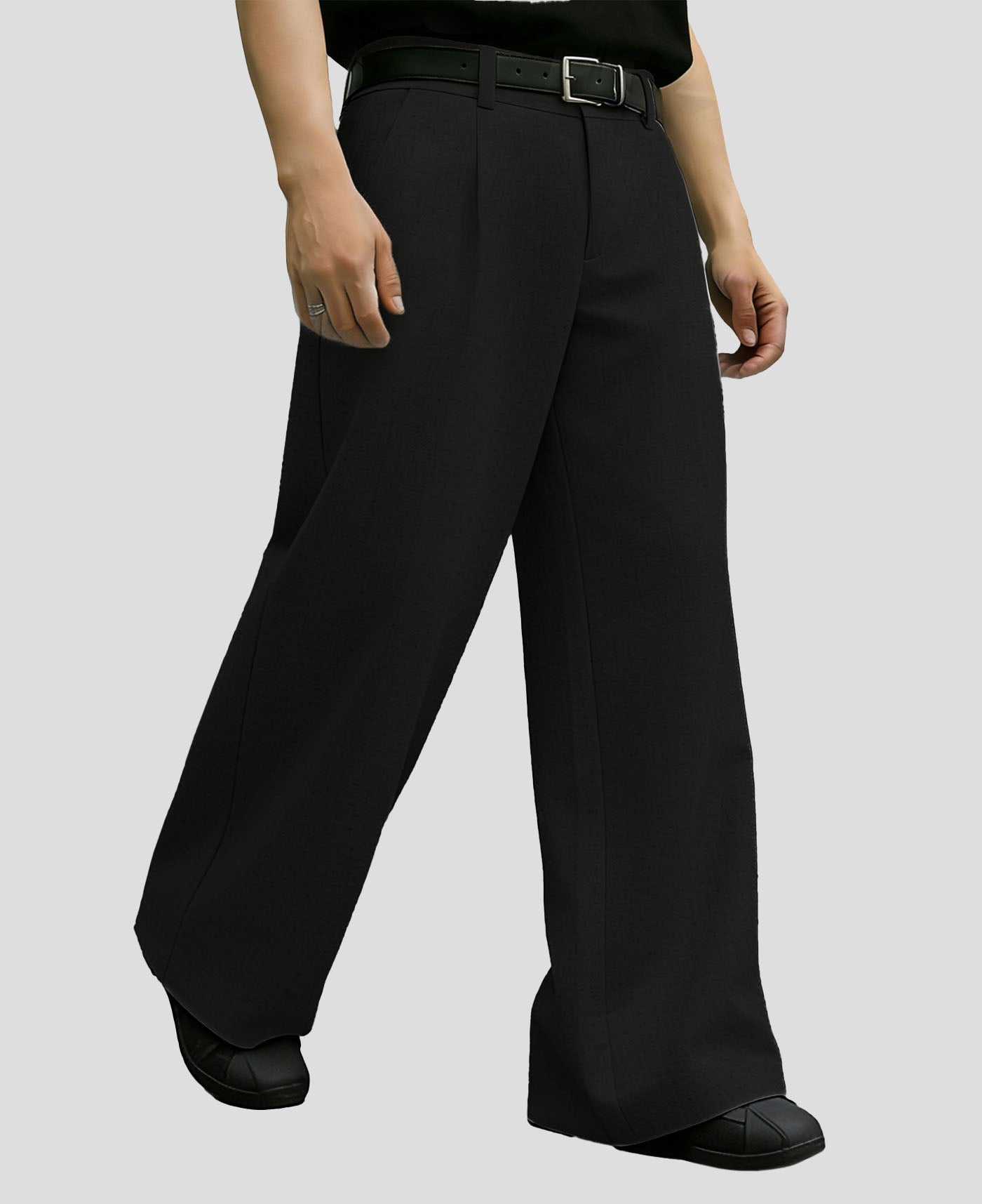 Mens Oversized Baggy Linen Pants – Wide Leg Hem