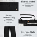 Mens Oversized Baggy Linen Pants – Wide Leg Hem