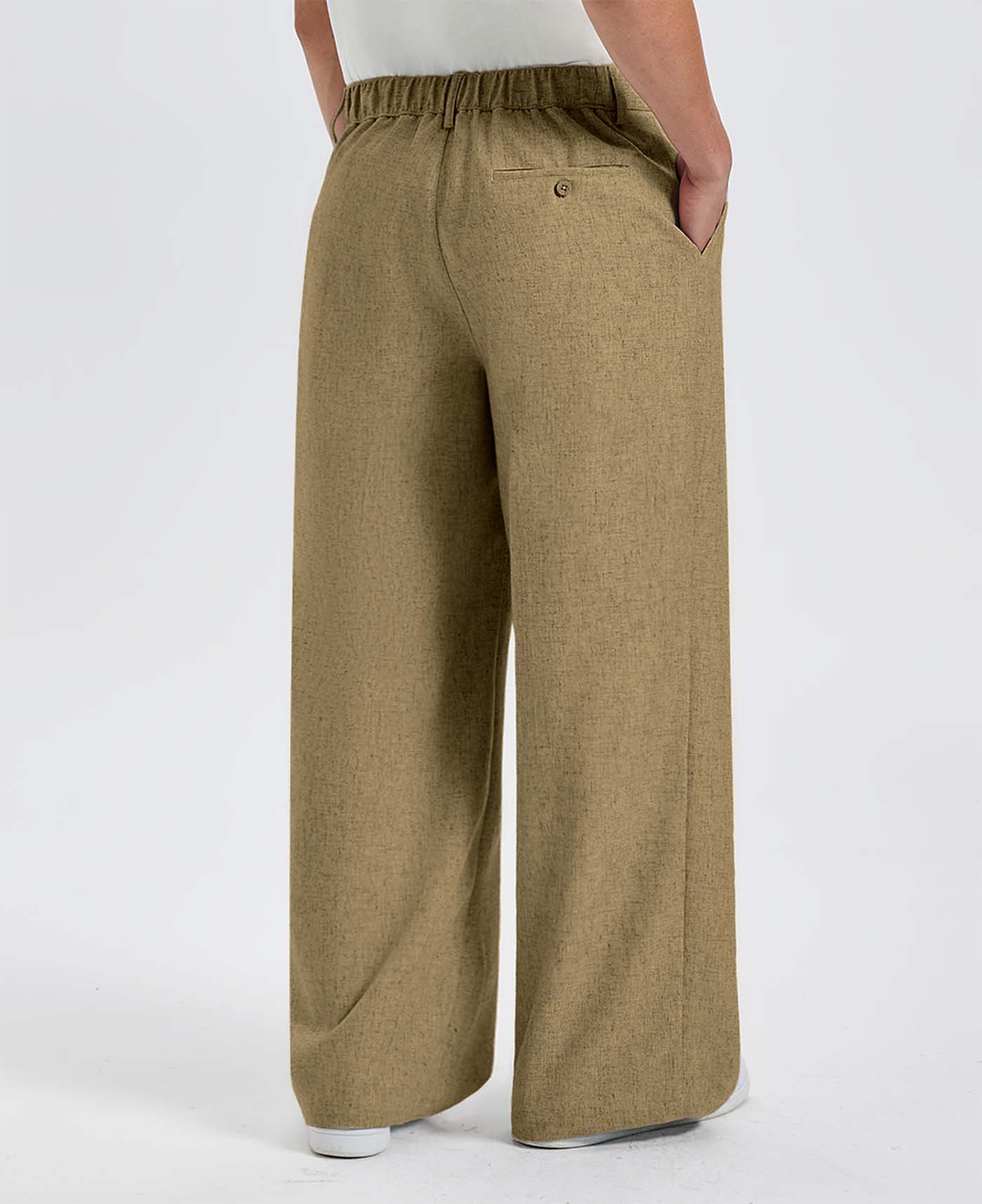 Mens Oversized Baggy Linen Pants – Wide Leg Hem