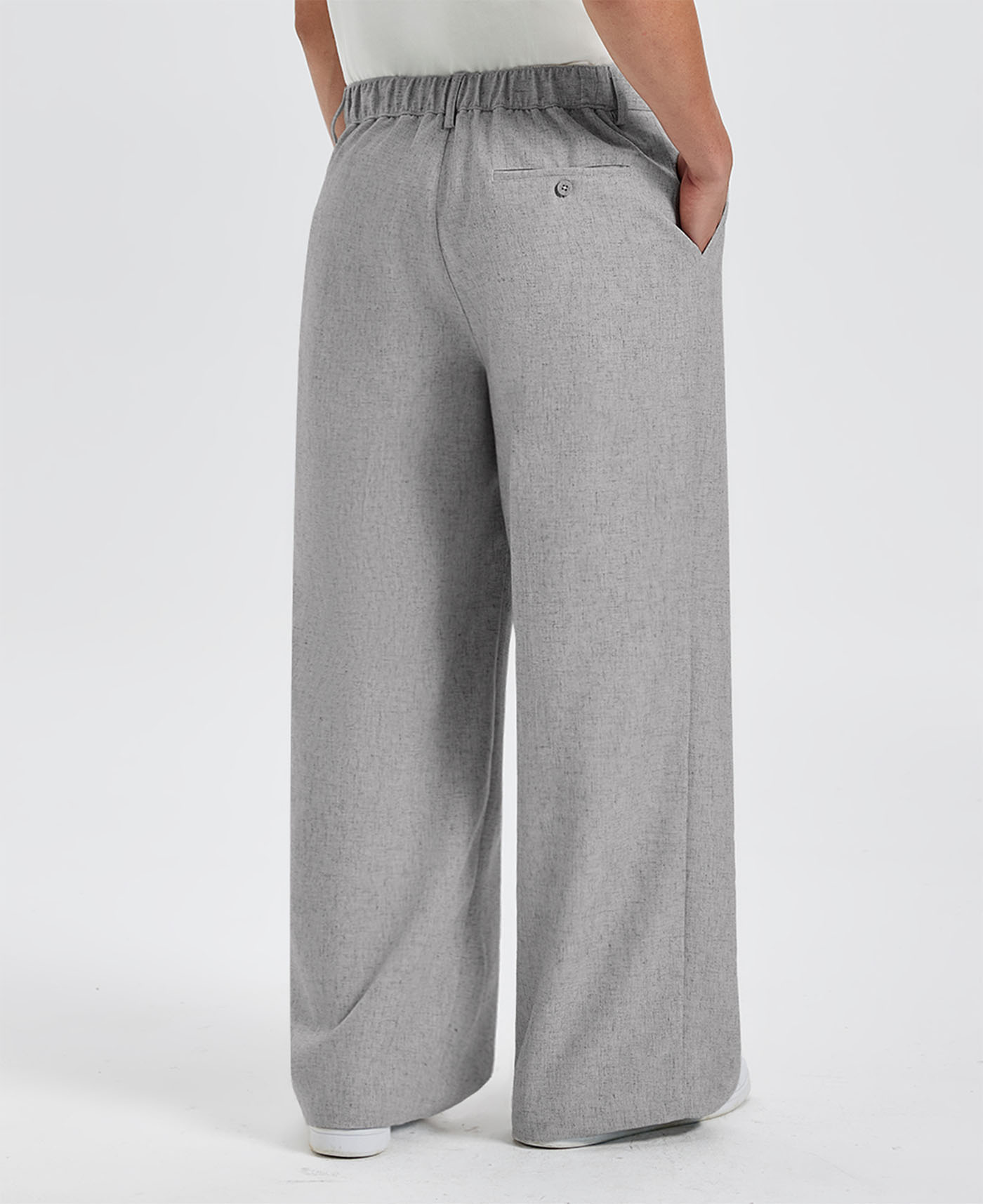 Mens Oversized Baggy Linen Pants – Wide Leg Hem