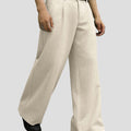 Mens Oversized Baggy Linen Pants – Wide Leg Hem