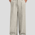 Mens Oversized Baggy Linen Pants – Wide Leg Hem