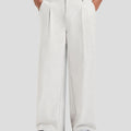 Mens Oversized Baggy Linen Pants – Wide Leg Hem