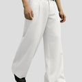 Mens Oversized Baggy Linen Pants – Wide Leg Hem