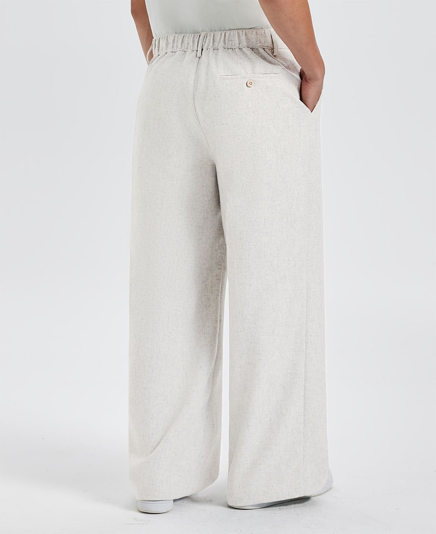 Mens Oversized Baggy Linen Pants – Wide Leg Hem