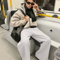 Mens Oversized Baggy Linen Pants – Wide Leg Hem