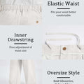 Mens Oversized Baggy Linen Pants – Wide Leg Hem