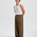 Mens Oversized Baggy Pleated Pants — Wide Leg & Drawstring
