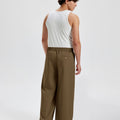Mens Oversized Baggy Pleated Pants — Wide Leg & Drawstring