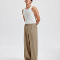 Mens Oversized Baggy Pleated Pants — Wide Leg & Drawstring