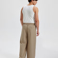 Mens Oversized Baggy Pleated Pants — Wide Leg & Drawstring