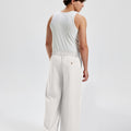 Mens Oversized Baggy Pleated Pants — Wide Leg & Drawstring