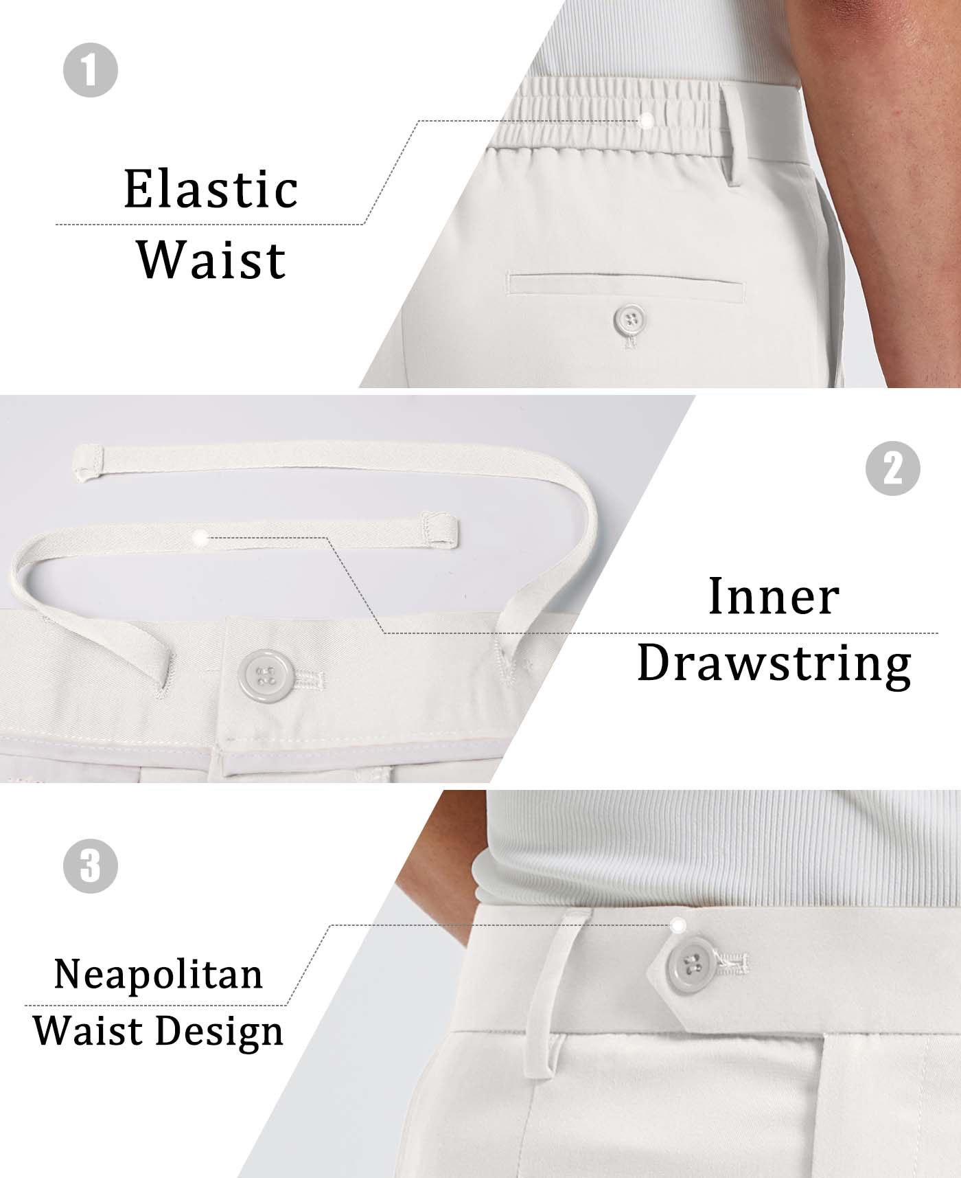 Mens Oversized Baggy Pleated Pants — Wide Leg & Drawstring
