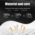Lightweight, quick-drying fabric with stretch fibers, cool and smooth feel in baggy sweatpants, suitable for various activities.