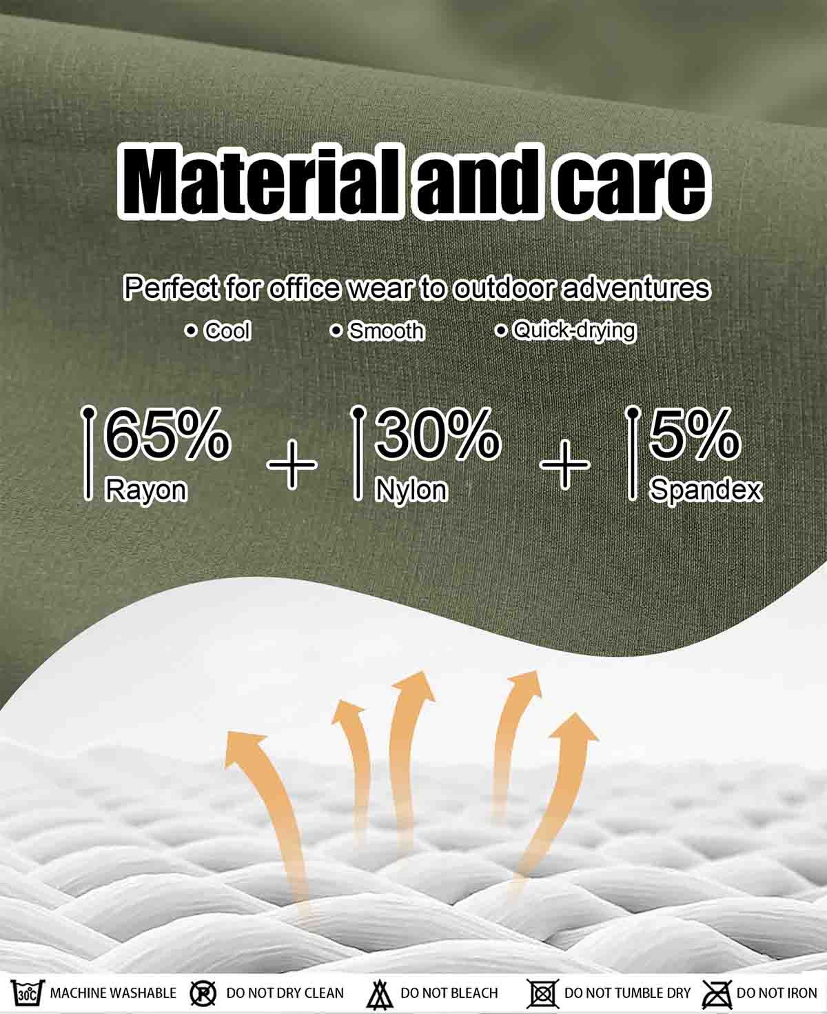 Lightweight, quick-drying fabric with stretch fibers, cool and smooth feel in baggy sweatpants, suitable for various activities.