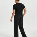 Mens Pinstripe Pleated Pants — Wide Leg & Striped