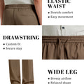 Mens Pinstripe Pleated Pants — Wide Leg & Striped