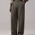 Mens Pinstripe Wide Leg Pants - Pleated & Drawstring