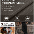 Mens Pinstripe Wide Leg Pants - Pleated & Drawstring