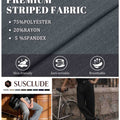 Mens Pinstripe Wide Leg Pants - Pleated & Drawstring