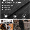 Mens Pinstripe Wide Leg Pants - Pleated & Drawstring