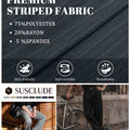 Mens Pinstripe Wide Leg Pants - Pleated & Drawstring
