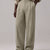 Mens Pinstripe Wide Leg Pants - Pleated & Drawstring