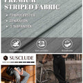 Mens Pinstripe Wide Leg Pants - Pleated & Drawstring