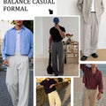 Men's Pleated Wide Leg Dress Pants – Extended Tab
