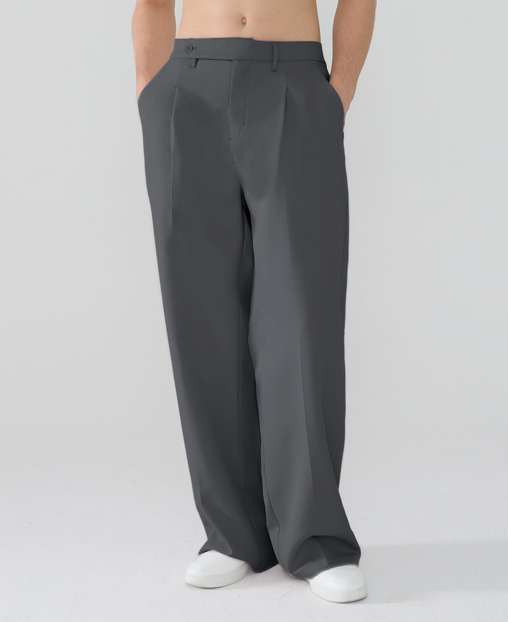 Mens Pleated Baggy Dress Pants | Extended Tab