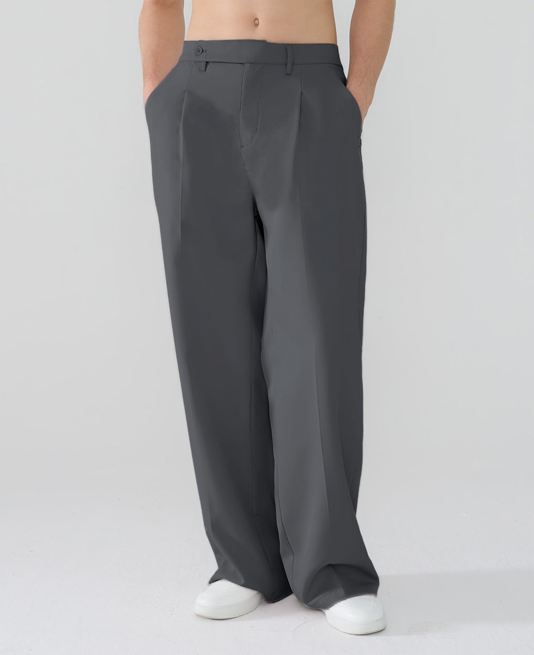 Mens Pleated Baggy Dress Pants | Extended Tab | Susclude® – susclude.com
