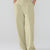 Model showcasing dark khaki Men's Pleated Baggy Dress Pants highlighting soft color and elegant drape.