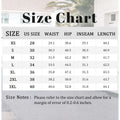 SUSCLUDE size chart inches waist hip inseam length covers XS to 3XL with 0.2 to 0.6 inch manual tolerance.