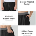 Features: casual pleats, contrast elastic waist (multi-color options), hidden zip back pocket on Y2K sweatpants.