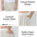 Features: casual pleats, contrast elastic waist (multi-color options), hidden zip back pocket on Y2K sweatpants.