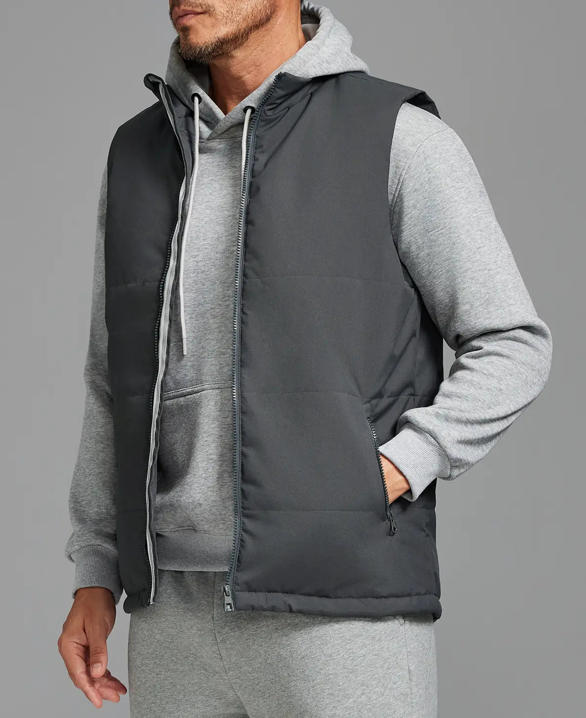 Mens Puffer Vest — Water Resistant & Sleeveless