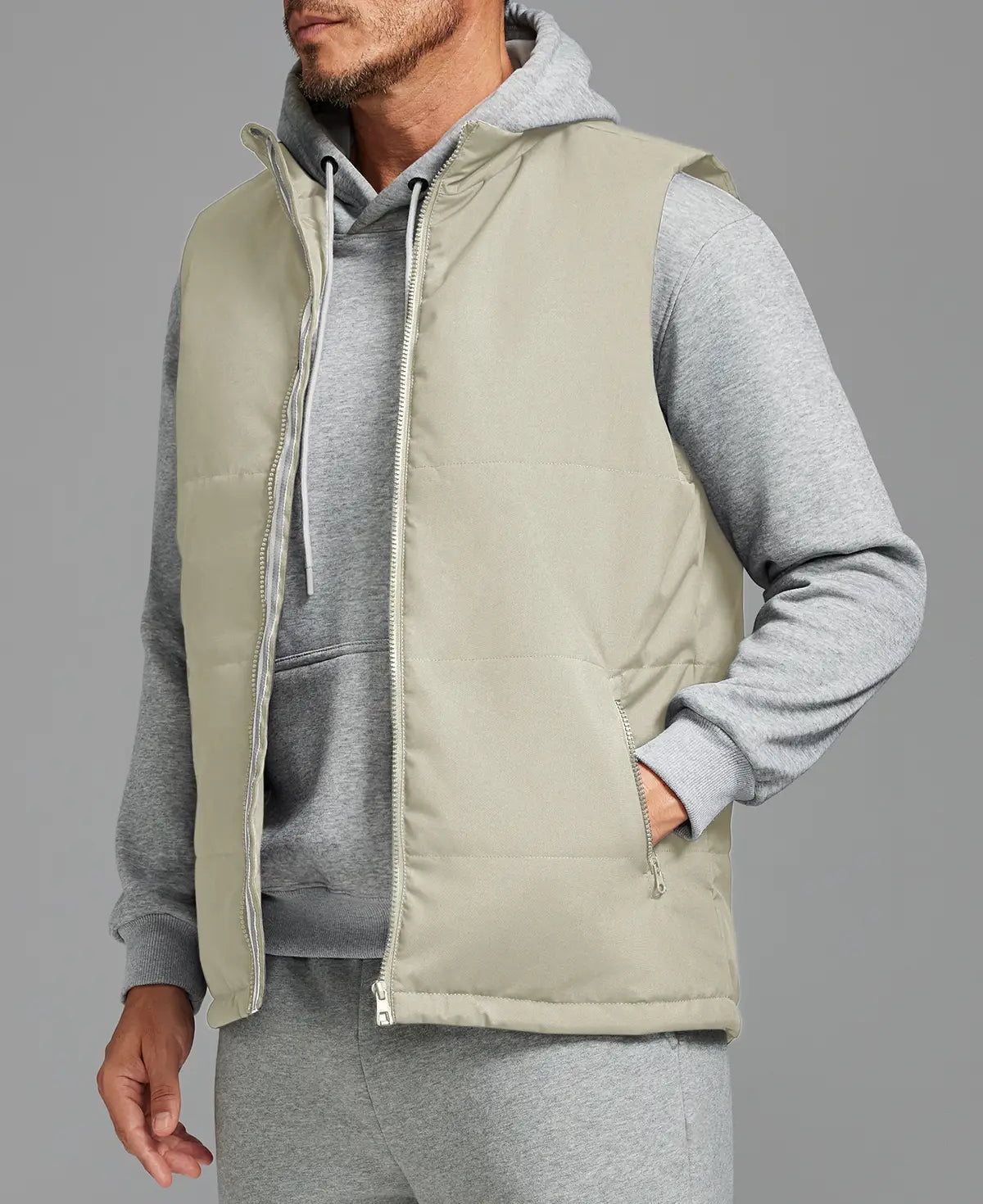 Mens Puffer Vest — Water Resistant & Sleeveless