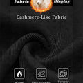 Cashmere-like fabric: warm, skin-friendly, velvety texture, perfect for black Men's Quarter Zip Sweater.