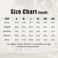 SUSCLUDE size chart (inches): chest, length, shoulder width, sleeve, hem, with 0.5¨C1" manual measurement tolerance.
