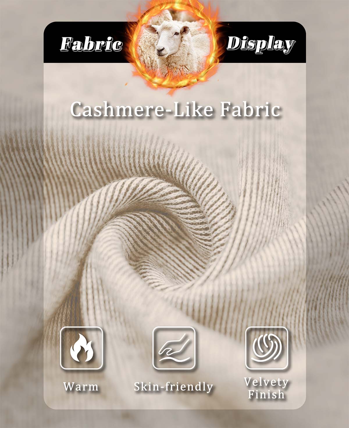 Cashmere-like fabric: warm, skin-friendly, velvety texture, perfect for white Men's Quarter Zip Sweater.