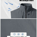 Windproof & water-resistant (4000,mm) softshell fabric, perfect for light rain and cool outdoor days.