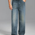 Mens Wide Leg Jeans — Sword Tab & Inner Drawstring