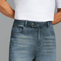 Mens Wide Leg Jeans — Sword Tab & Inner Drawstring