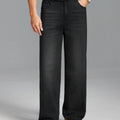 Mens Wide Leg Jeans — Sword Tab & Inner Drawstring