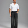 Mens Wide Leg Jeans — Sword Tab & Inner Drawstring