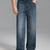 Mens Wide Leg Jeans — Sword Tab & Inner Drawstring