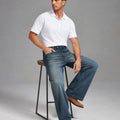 Mens Wide Leg Jeans — Sword Tab & Inner Drawstring