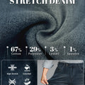 Mens Wide Leg Jeans — Sword Tab & Inner Drawstring