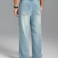 Mens Wide Leg Jeans — Sword Tab & Inner Drawstring
